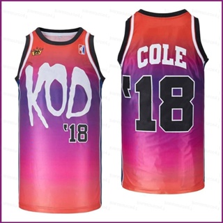 Yx J Cole Kod No.18 เสื้อกีฬาบาสเก็ตบอล พลัสไซซ์ สําหรับทุกเพศ
