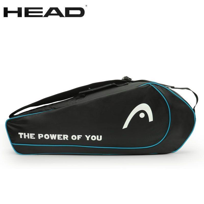 HEAD/HEAD กระเป๋าเทนนิส 3 ชิ้นกระเป๋าแบดมินตันผู้ชายผู้หญิงสไตล์ Professional 3 ชิ้น Etc ไหล่กระเป๋าแร็กเก็ตสไตล์เรียบง่าย