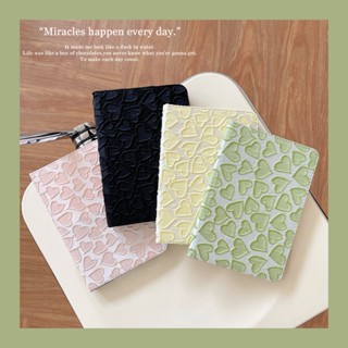 เคสแท็บเล็ตหนัง ลายการ์ตูนหัวใจ สีเขียว พร้อมขาตั้ง สําหรับ iPad Mini 1 2 3 4 5 6 Air Pro 9.7 5th 6th 7th 9th Gen 10.2 10.5 11.0 Air 4 10.9 2020 iPad 2019 2021