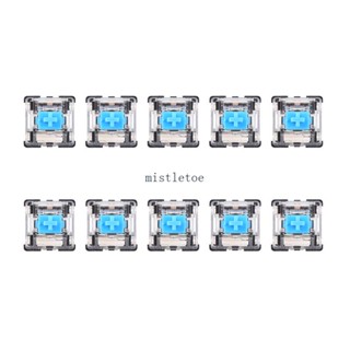 Mis สวิตช์คีย์บอร์ด 3Pins สีฟ้า แบบเปลี่ยน สําหรับ Cherry MX Mechanical 10 ชิ้น