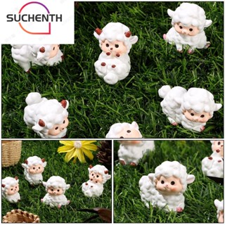 Suchenth รูปปั้นแกะจิ๋วน่ารัก สําหรับตกแต่งบ้าน DIY