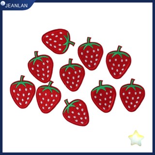 Jeanlan เสื้อเชิ้ต ปักลายสตรอเบอร์รี่ ผลไม้ สีแดง 14 ชิ้น 14 ชิ้น