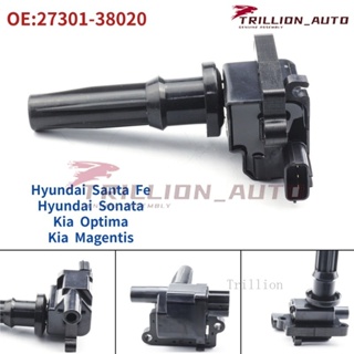 คอยล์จุดระเบิด สําหรับ Hyundai Santa Fe Sonata Kia Optima Magentis 2.4L UF285 C1226 27301-38020 2730138020