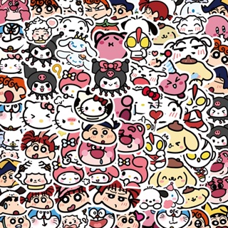 สติกเกอร์ ลายการ์ตูน Sanrio Hello Kitty Mymelody Cinnamoroll Kuromi Lotso คละแบบ สําหรับตกแต่งกระเป๋าเดินทาง แล็ปท็อป โน้ตบุ๊ก ของขวัญเด็ก 80 ชิ้น