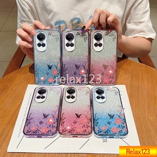 ใหม่ เคสโทรศัพท์มือถือ TPU นิ่ม ปิดด้านหลัง ประดับเลื่อมกลิตเตอร์ 6D ไล่โทนสี สําหรับ OPPO Reno 10 Reno10 Pro 5G 2023