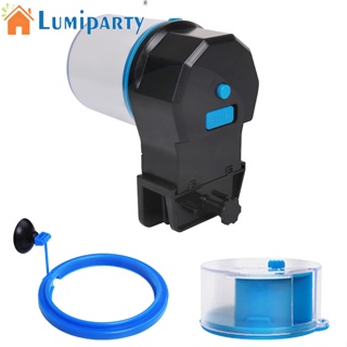 Lumiparty เครื่องให้อาหารปลาอัตโนมัติ พร้อมกล่องอาหาร 2 ชิ้น ปรับได้ สําหรับตู้ปลา