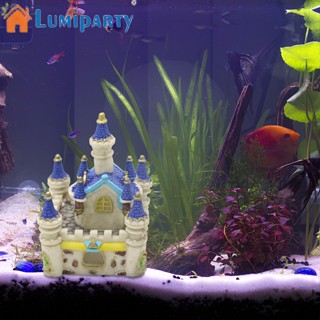 Lumiparty ปราสาทเรซิ่น แบบแมนนวล สําหรับตกแต่งตู้ปลา