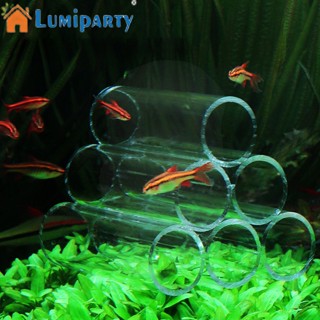 Lumiparty ท่อซ่อนกุ้งใส 3 6 7 10 ท่อ สําหรับตกแต่งตู้ปลา