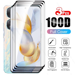 3Pcs Curved Protective Glass For Honor 90 5G Tempered Glass Honar 90 Honer 90 Honor90 REA-AN00 2023 6.7 Screen Protector Film