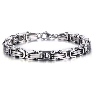Vnox แฟชั่น Byzantine โซ่ สร้อยข้อมือผู้ชาย, กันน้ํา สเตนเลส โซ่ พังก์ สร้อยข้อมือ คิวบา สายรัดข้อมือ ของขวัญวันเกิด เคร