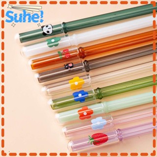 Suhe จุกปิดหลอดดูดน้ํา กันฝุ่น ลายการ์ตูน สําหรับห้องครัว
