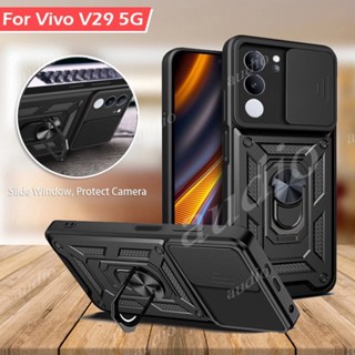 เคสโทรศัพท์มือถือ กันกระแทก พร้อมแหวนแม่เหล็กตั้งโทรศัพท์ สําหรับ Vivo V29 Pro V29Pro 5G 2023 V 29 29Pro 29V VivoV29 5G