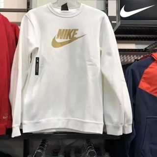 Nike เสื้อกันหนาวลําลอง คอกลม พิมพ์ลายโลโก้ แฟชั่นฤดูใบไม้ผลิ สําหรับผู้ชาย CU4534