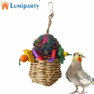 Lumiparty ตะกร้าให้อาหารกระต่าย ของเล่นเคี้ยว สําหรับนกแก้ว กระต่าย ชินชิล่า หนูแฮมสเตอร์