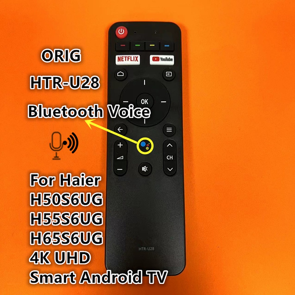 ใหม่ Voice TV HTR-U28 รีโมทคอนโทรลแทนที่สําหรับ Haier H50S6UG H55S6UG H65S6UG 4K UHD สมาร์ท Android 