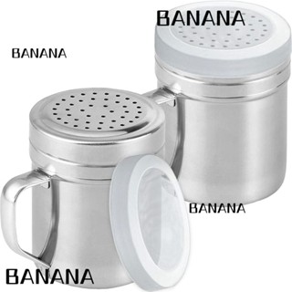 Banana1 ขวดเครื่องปรุงสเตนเลส พร้อมที่จับ สีเงิน ทนทาน 2 ชิ้น