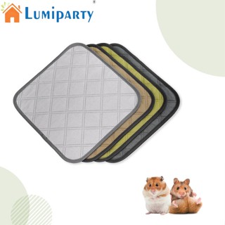 Lumiparty แผ่นรองฉี่สัตว์เลี้ยง ขนาดเล็ก 30x30 ซม. ใช้ซ้ําได้ กันสกปรก ซักได้ สําหรับกระต่าย หนูแฮมสเตอร์ หนูตะเภา 4 ชิ้น ต่อชุด