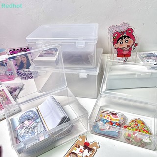 &lt;Redhot&gt; Ins กล่องพลาสติกใส สําหรับเก็บโฟโต้การ์ด เครื่องเขียน ลดราคา