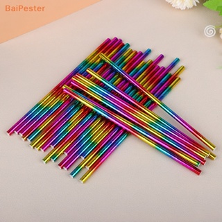 [BaiPester] หลอดกระดาษ สีสันสดใส 25 ชิ้น สําหรับปาร์ตี้วันเกิด