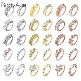 Bodyace ชุดเจาะจมูก ทองแดง คริสตัล เพทาย 20 กรัม 1 ชุด