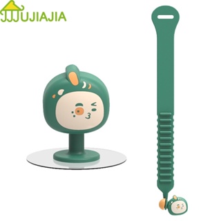 Jujiajia ที่จับฝาชักโครก ซิลิโคน ป้องกันสิ่งสกปรก ลายการ์ตูน สําหรับห้องน้ํา ในครัวเรือน