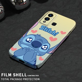 เคสโทรศัพท์มือถือ PC แข็ง ทรงสี่เหลี่ยม ป้องกันเลนส์กล้อง ลาย Stitch น่ารัก สําหรับ Infinix Hot 12 Play Hot 10 Play 11 9 Note 12 Smart 6 TECNO Pova Neo