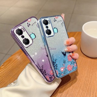 เคสโทรศัพท์มือถือแบบนิ่ม ลายกลิตเตอร์ระยิบระยับ ไล่โทนสี ระยับ แฟชั่น สําหรับ Infinix Hot 20 Hot20 Play Hot20Play 4G