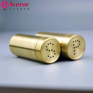 Lveror ขวดเครื่องปรุงสเตนเลส สีทอง 2 ชิ้น สําหรับห้องครัว