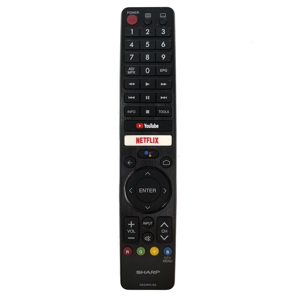 ใหม่ GB336WJSA สําหรับรีโมทคอนโทรลทีวี Sharp พร้อม Netflix Youtube GB346WJSA
