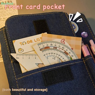 &lt;Redhot&gt; สมุดโน้ตไดอารี่ ผ้ายีน ลาย Binder Journal Hand Ledger พร้อมกระเป๋า สไตล์เกาหลี ลดราคา