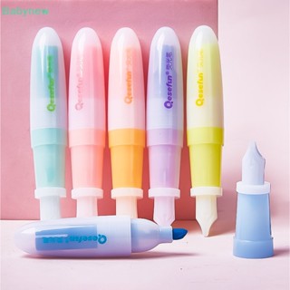 &lt;Babynew&gt; ปากกามาร์กเกอร์ เรืองแสง ขนาดเล็ก 6 สี สําหรับนักเรียน 6 ชิ้น