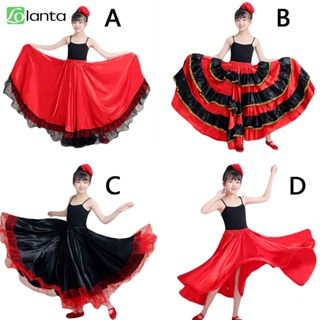 Flamenco ชุดเต้นรํา แบบดั้งเดิม สไตล์สเปน กระโปรงยิปซี ขนาดใหญ่ สําหรับการแสดงบนเวที