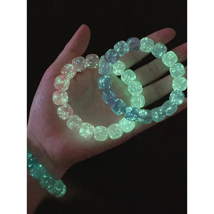 สร้อยข้อมือ ประดับคริสตัล เรืองแสง อเนกประสงค์ สีเทา เหมาะกับเป็นของขวัญ สําหรับนักเรียนหญิง