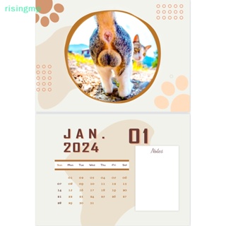 [risingmp] ปฏิทินแขวนผนัง รูปก้นแมวน่ารัก 2024 2024 สําหรับคนรักแมว