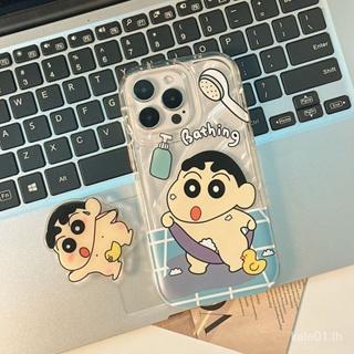 เคสป้องกันโทรศัพท์มือถือ แบบนิ่ม ลายการ์ตูนชินจัง สําหรับ iPhone 15 14ProMax 13 12 11 x xr xsmax 678plus