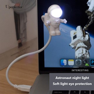 [Uperfector.th] โคมไฟตั้งโต๊ะ LED รูปนักบินอวกาศ USB สําหรับตกแต่งโต๊ะอ่านหนังสือ