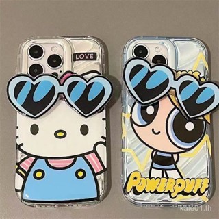 เคสป้องกันโทรศัพท์มือถือ แบบนิ่ม ลายแมว Powerpuff Girls สําหรับ iPhone 14 13ProMax 12 11 x xr xsmax 8plus