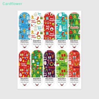 &lt;Cardflower&gt; สติกเกอร์ฉลาก ลาย Merry Christmas น่ารัก ขนาด 2*7 ซม. สําหรับติดตกแต่งกล่องบรรจุภัณฑ์ 100 ชิ้น