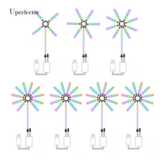 [Uperfector.th] สายไฟ LED รูปพลุ ชาร์จ USB สําหรับตกแต่งปาร์ตี้คริสต์มาส