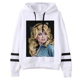 เสื้อกันหนาว มีฮู้ด ลายกราฟฟิค Dolly Parton สไตล์วินเทจ แฟชั่นฮาราจูกุ สําหรับผู้หญิง