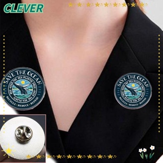 Clever เข็มกลัดโลหะ รูปหมวก ป้องกันมหาสมุทร แบบพกพา เครื่องประดับตกแต่งเสื้อผ้า สําหรับผู้หญิง และผู้ชาย