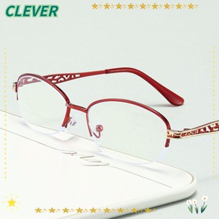 Clever แว่นตาอ่านหนังสือ โลหะ ทรงกลม ป้องกันแสงสีฟ้า ใส่สบาย ป้องกันสายตา สําหรับผู้ชาย และผู้หญิง