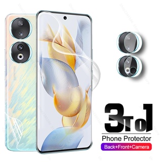 3To1 Front Back Hydrogel Film For Honor 90 5G REA-AN00 Camera Glass Honor90 Lite Honer 90 Light 90Lite 6.7inch Screen Protector