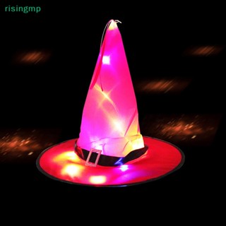 [risingmp] หมวกแม่มด มีไฟ LED พร็อพคอสเพลย์ สําหรับแขวนตกแต่งต้นฮาโลวีน ปาร์ตี้