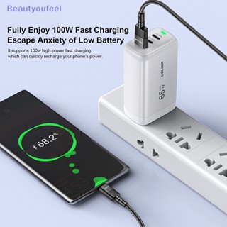 [Beautyoufeel] สายชาร์จ USB C Type C 100W ชาร์จเร็ว สําหรับ Huawei P50 P40 P30 Pro Xiaomi Realme POCO 7A