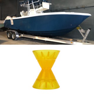 FS Moto Marine Bow Shape Roller 3 Parts Drag Reduction Yellow PVC Moulded for Camper Boat Trailer RV