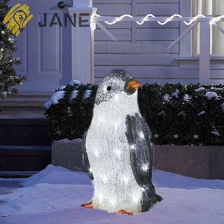 Jane โคมไฟ LED 50 ดวง รูปเพนกวิน สําหรับตกแต่งสวน ปาร์ตี้คริสต์มาส