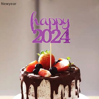 [Newyear] ท็อปเปอร์ไม้จิ้มฟัน ลาย Happy New Year 2024 2024 สําหรับตกแต่งเค้กคริสต์มาส ปาร์ตี้ปีใหม่ 2024 10 ชิ้น [TH]