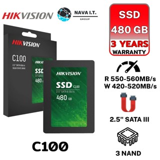 COINSคืน15%⚡FB9JMZV6⚡ HIKVISION SSD C100 480GB 550/502MB/S ประกัน 3 ปี