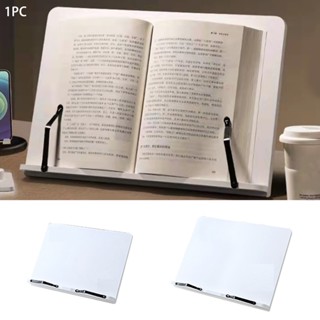 โต๊ะวางหนังสือแบบพกพา 5 มุมปรับอ่านผู้ถือไม้ ที่วางหนังสือสีขาว Book Stand